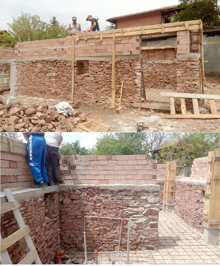 Къщата - етап на строителството